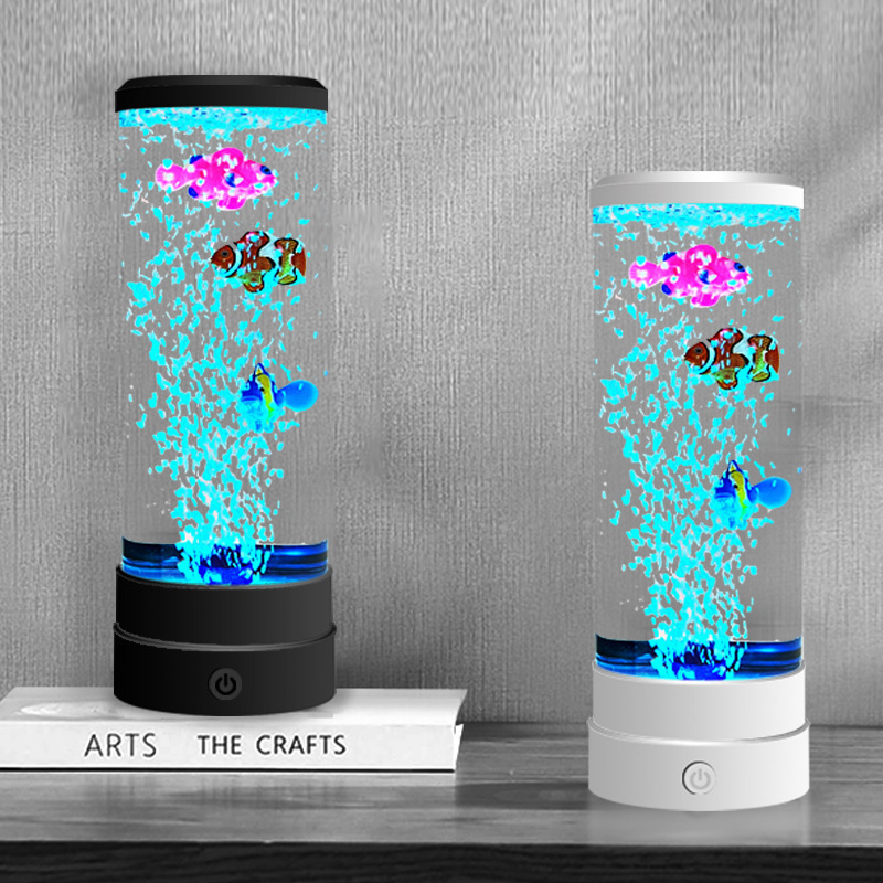 Usb Hub - Simulierter LED-Mehrfarben-Blasenfisch als Atmosphäre-Dekoartikel für Zuhause