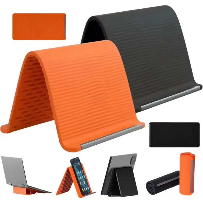 Laptop Stand - Flexibler, faltbarer Silikon-Handyhalter, tragbarer, verstellbarer Multi-Winkel-Desktop-Ständer