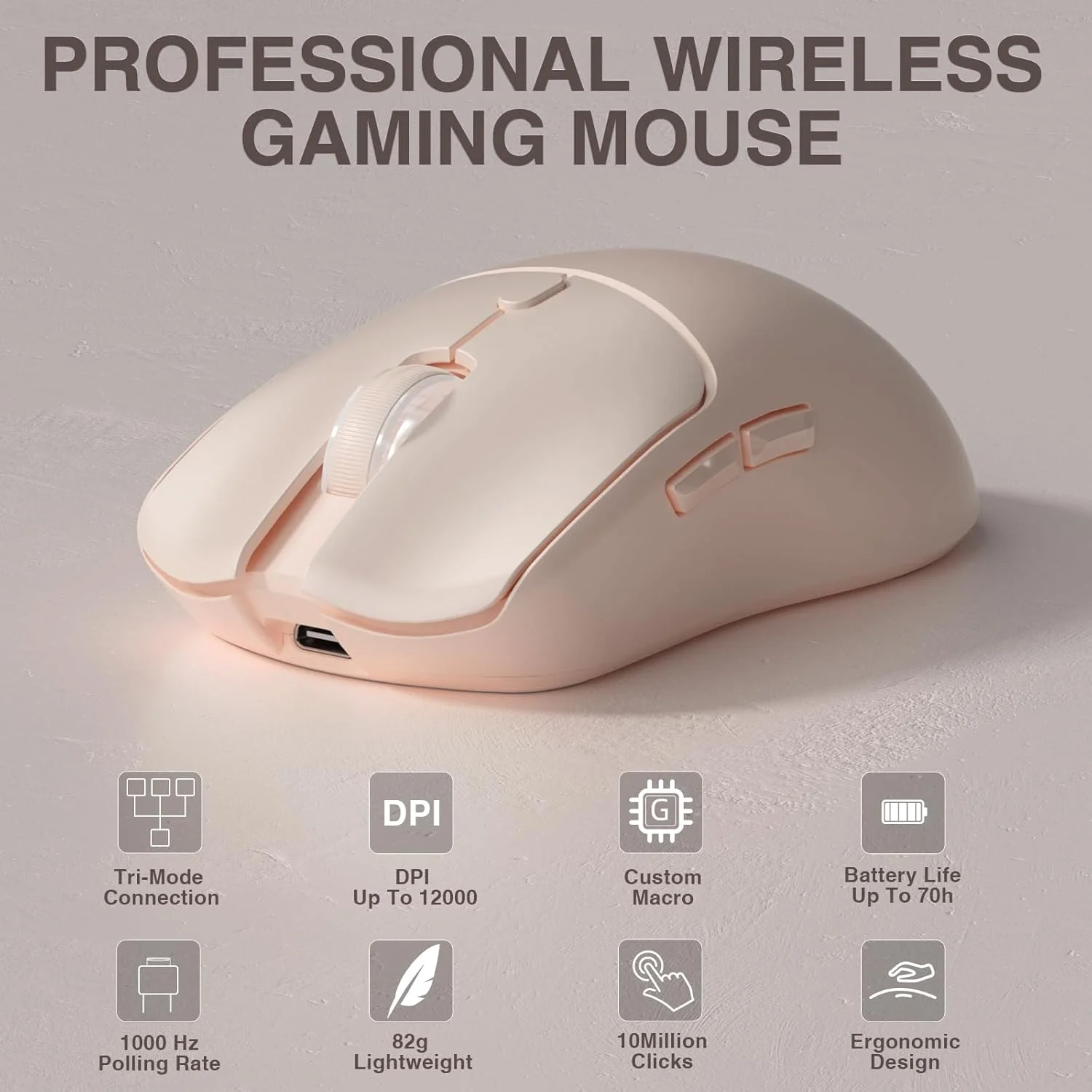 Laptop Mouse - AULA SC580X Tri-Mode Kabellose Gaming-Maus 12000DPI