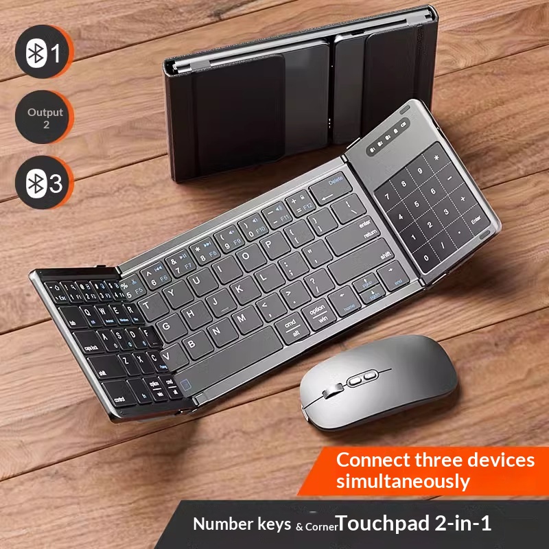 Laptop Mouse - Mengzu Tri Fold kabellose Bluetooth-Tastatur mit
