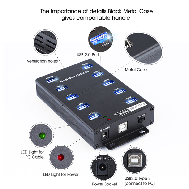 Sipolar USB-Schreibtisch-Hub A – Usb Hub Bewertung und Preis