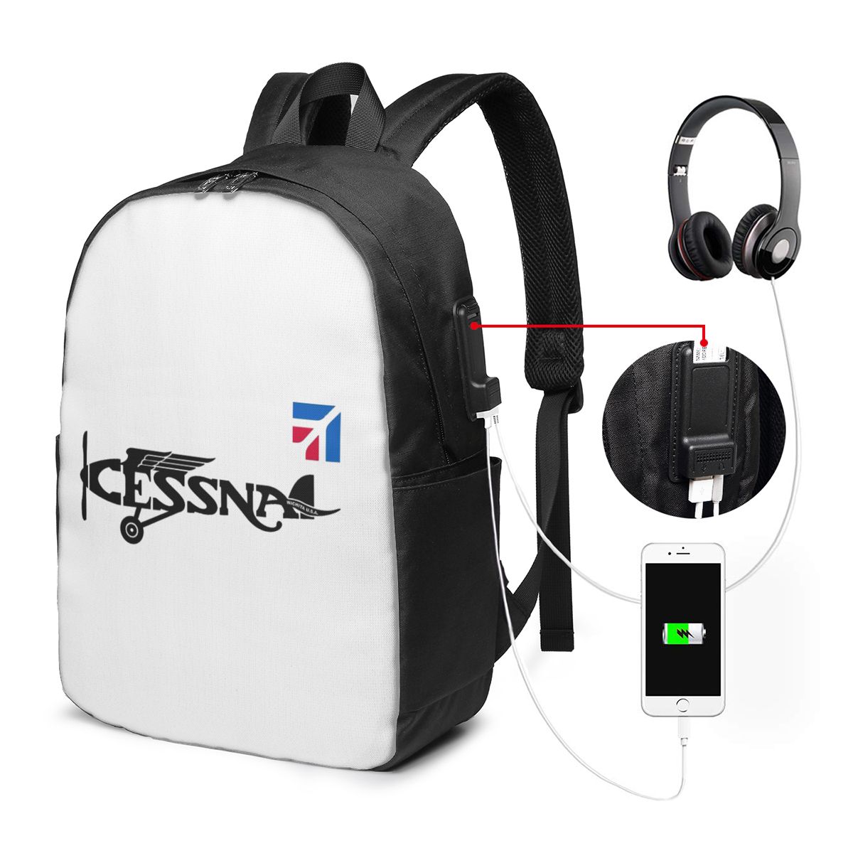 Cessna Logo Rucksack, Reisetas – Laptop Bag Bewertung und Preis