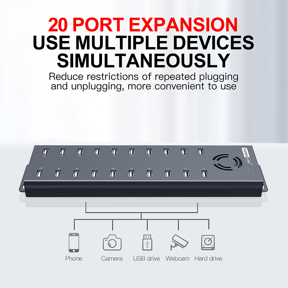 120W 20-Port USB-Hub Industrie – Usb Hub Bewertung und Preis