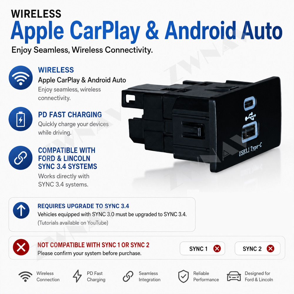 Kabelloser CarPlay Android Aut – Usb C Hub Bewertung und Preis