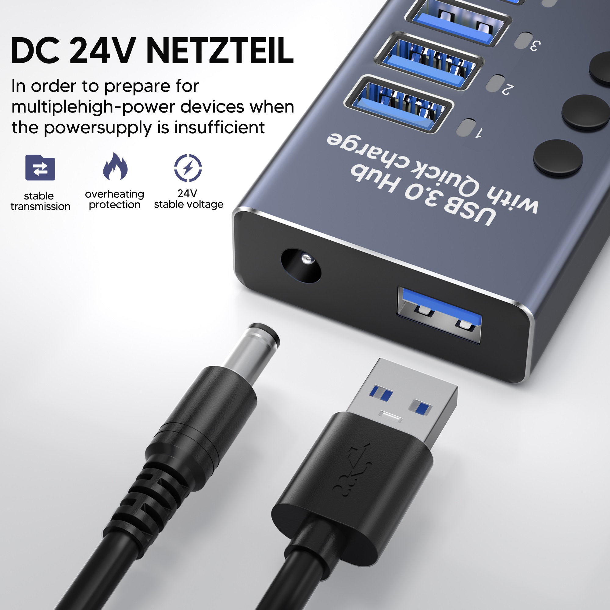 10-Port-Aluminiumlegierungs-Ho – Usb Hub Bewertung und Preis