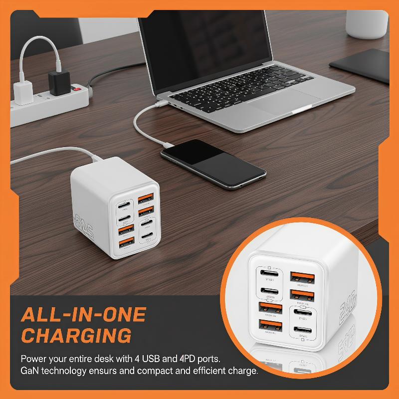 240W GaN USB-C Ladegerät 8-in- – Laptop Charger Bewertung und Preis