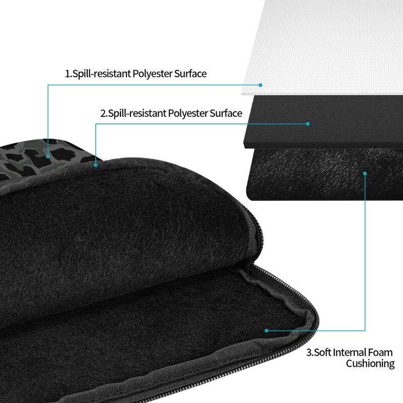 Schwarze Leoparden-Laptop-Hüll – Laptop Sleeve Bewertung und Preis