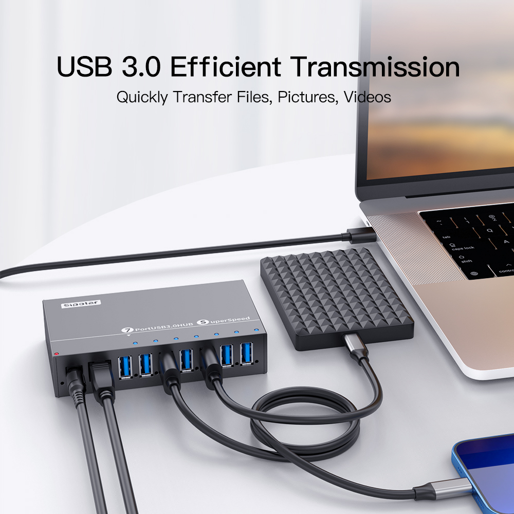 A173 7 Ports USB3.0 Metall-Ind – Usb Hub Bewertung und Preis
